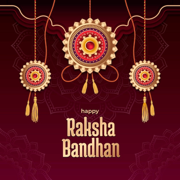 Gradient raksha bandhan illustration