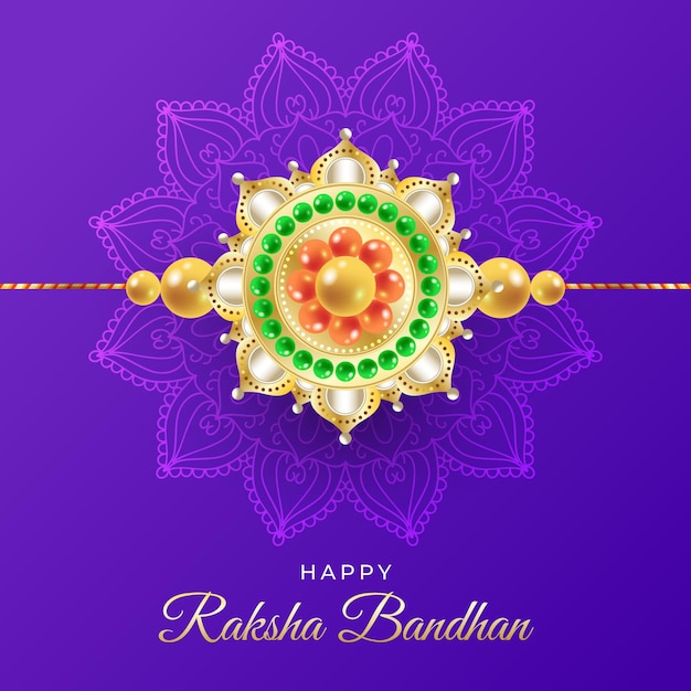 Gradient raksha bandhan illustration