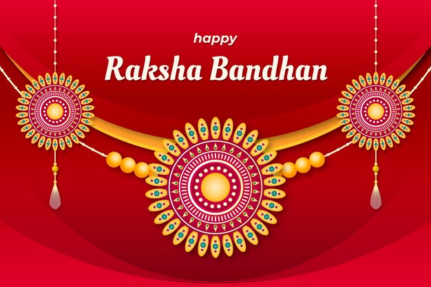 Gradient raksha bandhan illustration