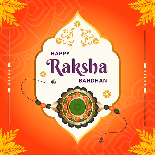 Illustrazione gradiente raksha bandhan