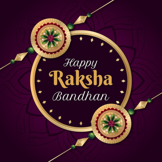 Free vector gradient raksha bandhan illustration