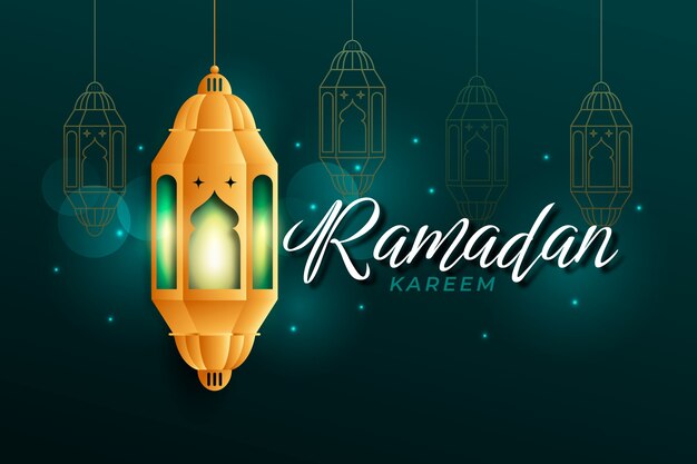 Gradient ramadan background