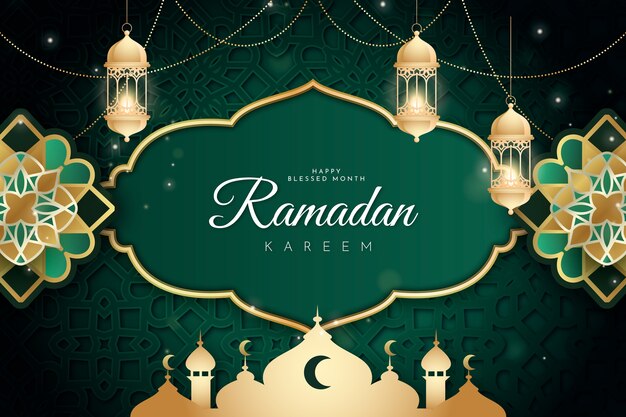 Gradient ramadan background