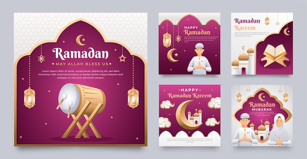 Gradient ramadan ig post collection