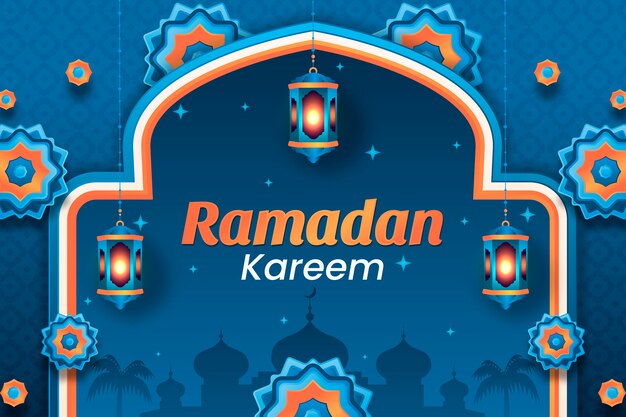 Gradient ramadan kareem background