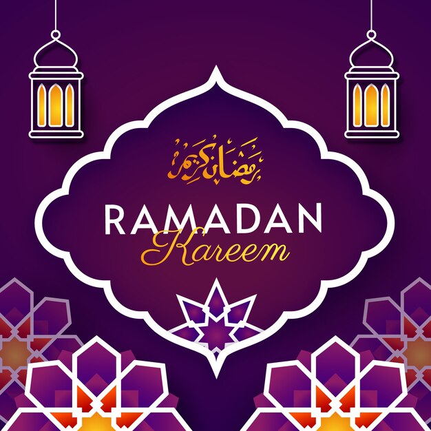 Gradient ramadan kareem illustration