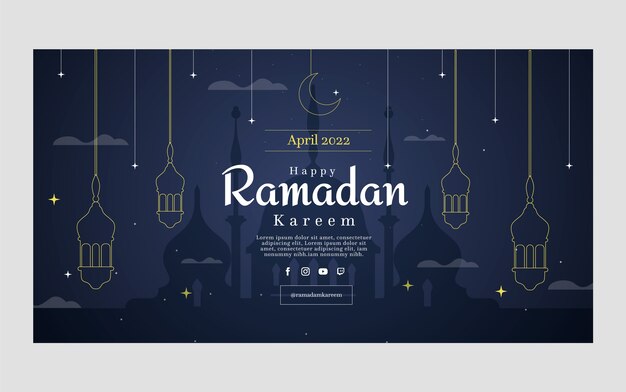 Gradient ramadan social media post template