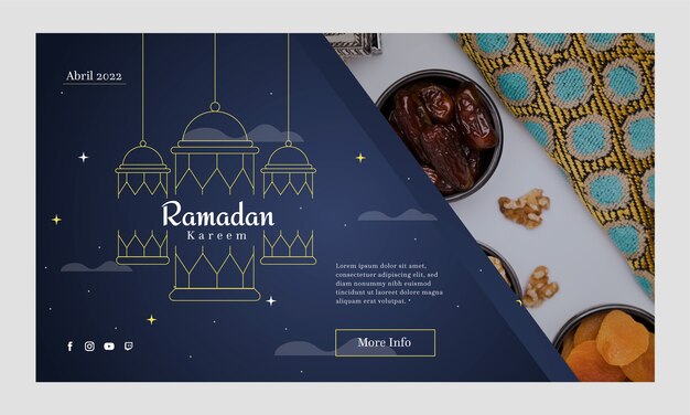 Gradient ramadan twitch background