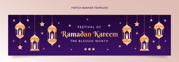 Gradient ramadan twitch banner