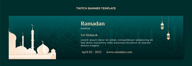 Gradient ramadan twitch banner