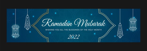 Free vector gradient ramadan twitch banner