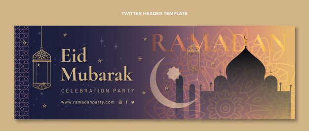 Gradient ramadan twitter header