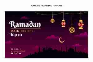 Free vector gradient ramadan youtube thumbnail