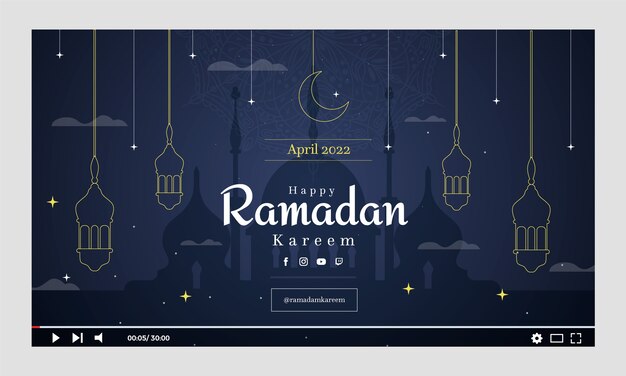 Gradient ramadan youtube thumbnail