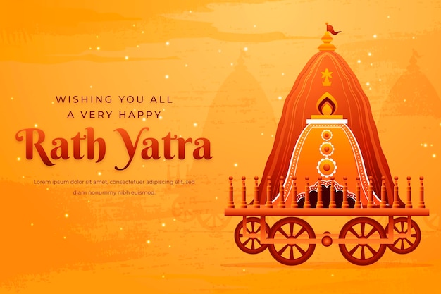 Gradient rath yatra illustration