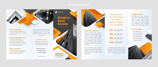 Gradient real estate brochure template
