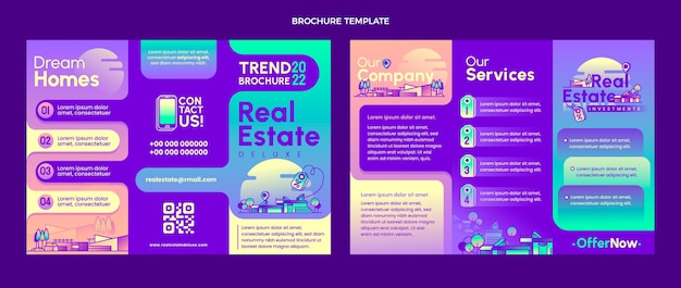 Gradient real estate brochure template