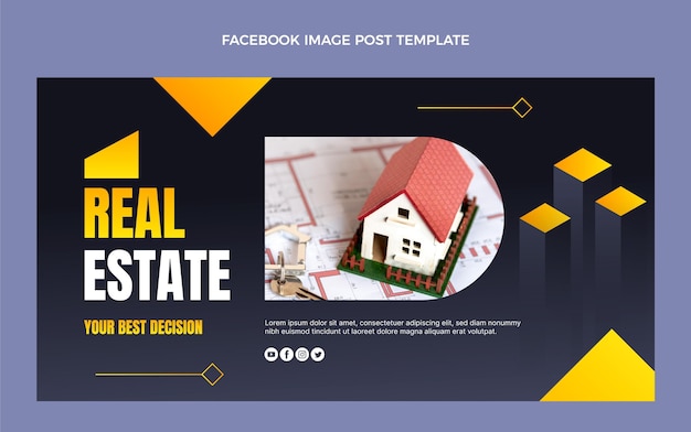 Gradient real estate facebook post