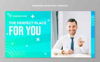 Free vector gradient real estate facebook post