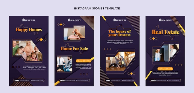 Gradient real estate instagram stories