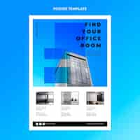 Free vector gradient real estate poster