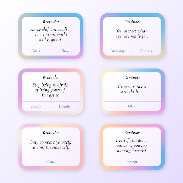 Free vector gradient reminder template design