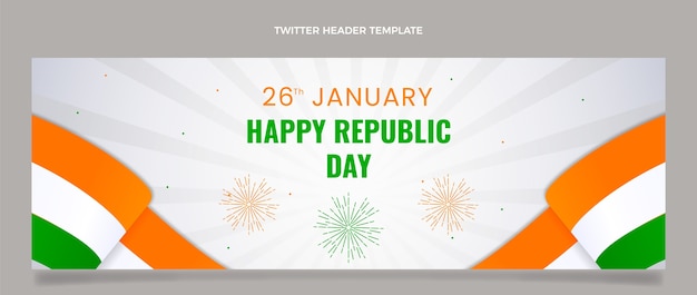 Gradient republic day twitter header