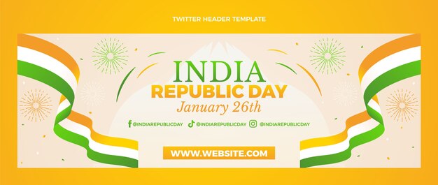 Gradient republic day twitter header