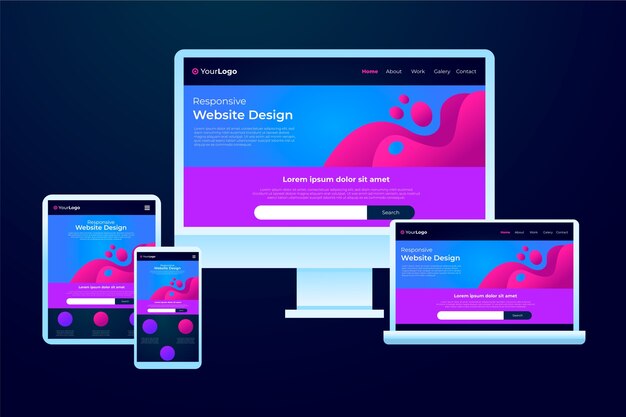 gradient responsive website design