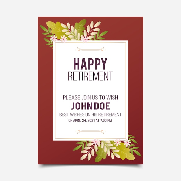 Gradient retirement greeting card