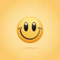 Vettore gratuito illustrazione di emoji retro con sorriso gradiente