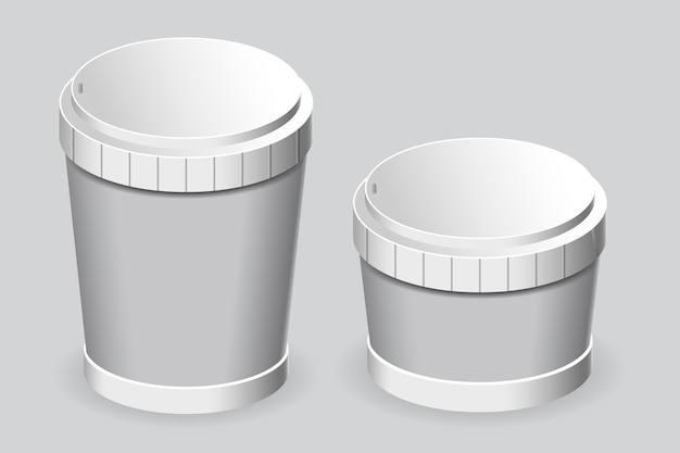 Free vector gradient round box mockup illustration