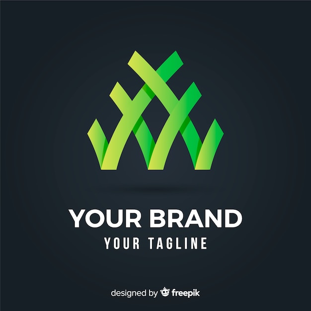 Градиент округленный абстрактный бизнес логотип