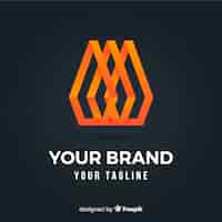 Бесплатное векторное изображение Градиент округленный абстрактный бизнес логотип