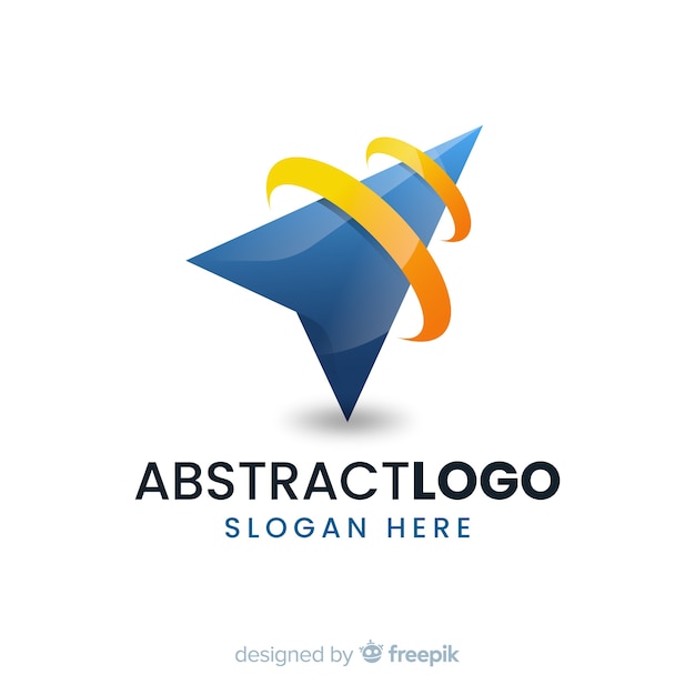Градиент округленный абстрактный бизнес логотип