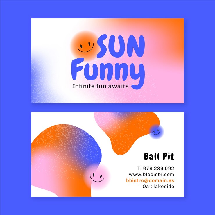 무료 Vector 그라디엔트 둥근 모양의 비지니스 카드
