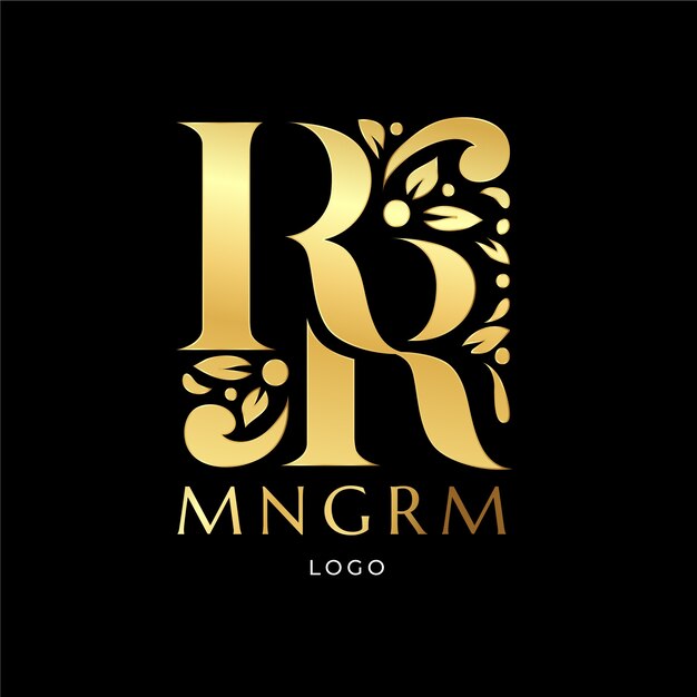 Шаблон логотипа градиент rr