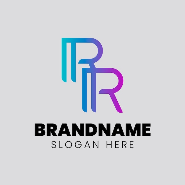 Gradient rr logo template