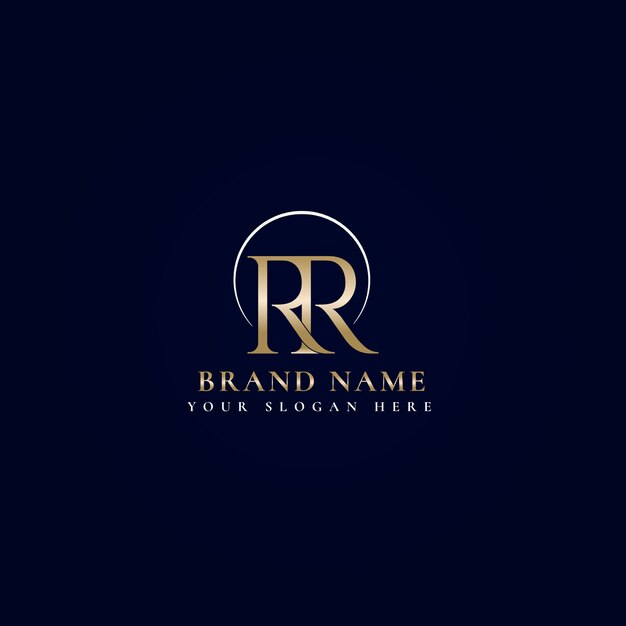 Gradient rr logo template