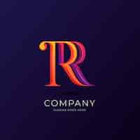 Free vector gradient rr logo template