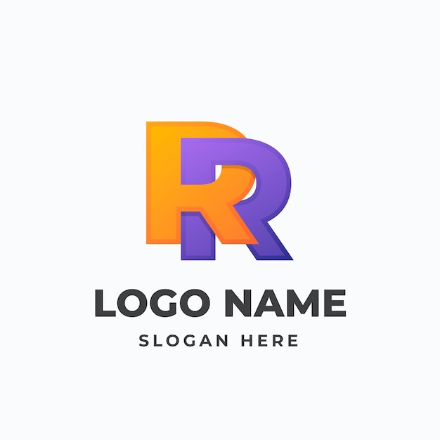 Gradient rr logo template