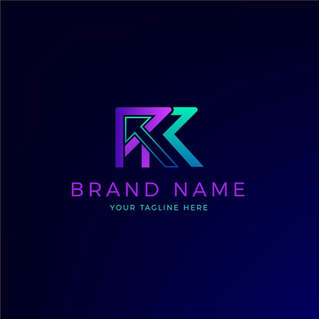 Gradient rr logo template