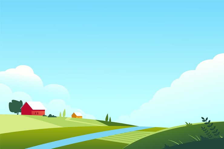 無料Vector 田園風景のグラデーションの背景