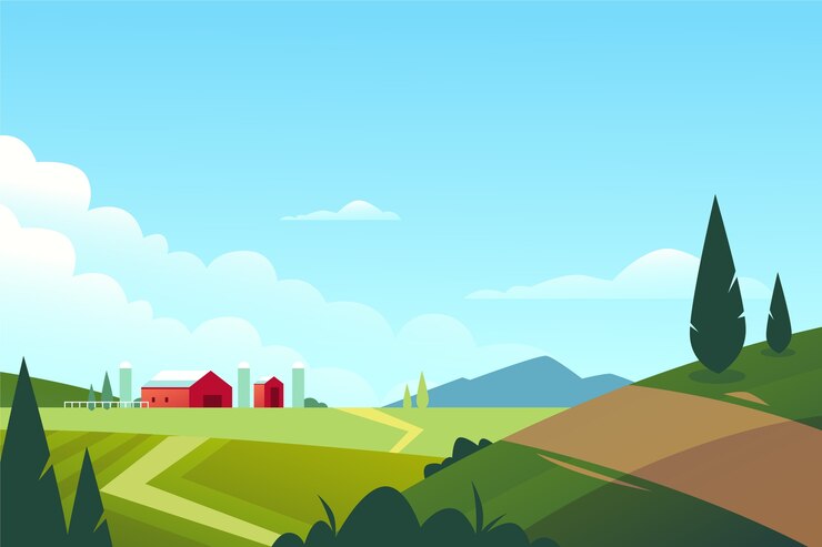 無料Vector 田園風景のグラデーションの背景