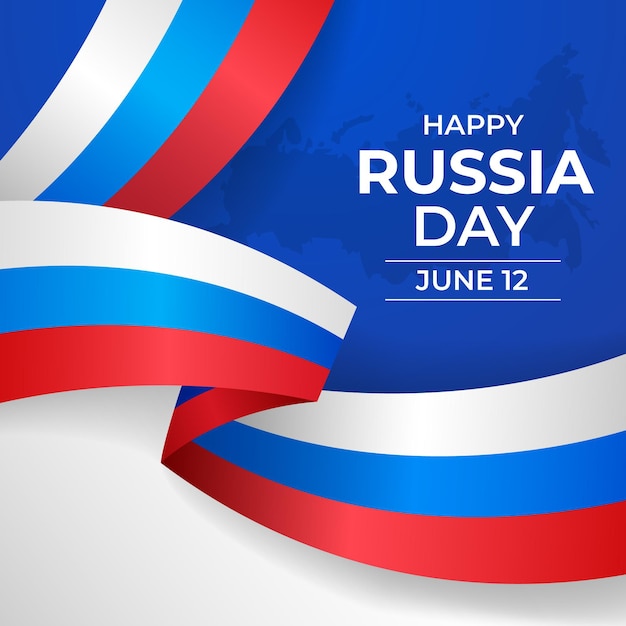 Free vector gradient russia day illustration