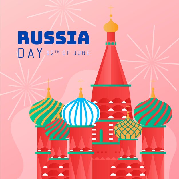 Free vector gradient russia day illustration