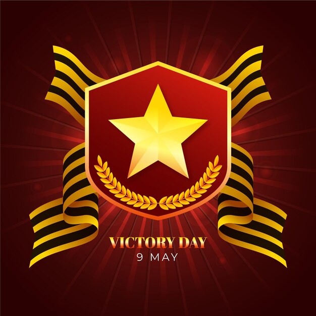 Gradient russian victory day illustration