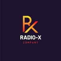 Free vector gradient rx or xr logo template