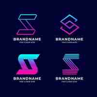 Free vector gradient s logo collection