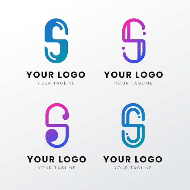 Gradient s logo template pack